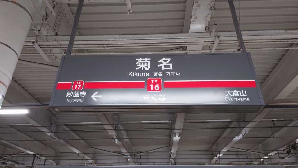 鉄道乗車記録「渋谷駅から菊名駅」駅名看板の写真(2) by river180 撮影日時:2022年08月
