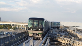 神戸空港駅から市民広場駅の乗車記録(乗りつぶし)写真