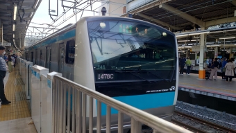横浜駅から東神奈川駅の乗車記録(乗りつぶし)写真