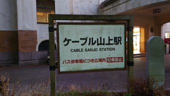 六甲山上駅 写真:駅名看板