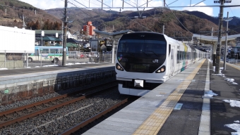 下諏訪駅から松本駅の乗車記録(乗りつぶし)写真