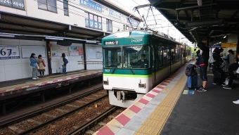 京阪膳所駅から坂本比叡山口駅の乗車記録(乗りつぶし)写真