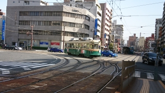 十日市町停留場から横川駅停留場の乗車記録(乗りつぶし)写真