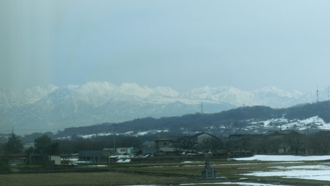 鉄道乗車記録の写真:車窓・風景(5)        「立山連峰」