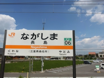 長島駅 写真:駅名看板