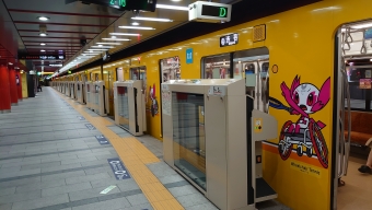 銀座駅から浅草駅の乗車記録(乗りつぶし)写真