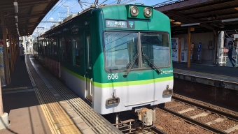 京阪膳所駅から近江神宮前駅の乗車記録(乗りつぶし)写真