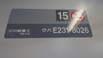 茅ケ崎駅から横浜駅の乗車記録(乗りつぶし)写真