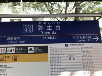 弥生台駅から湘南台駅の乗車記録(乗りつぶし)写真
