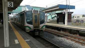 北山形駅から羽前千歳駅の乗車記録(乗りつぶし)写真