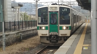赤湯駅から米沢駅の乗車記録(乗りつぶし)写真
