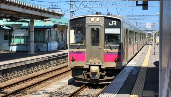 津軽新城駅から弘前駅の乗車記録(乗りつぶし)写真