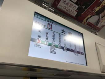 川越駅から海老名駅の乗車記録(乗りつぶし)写真