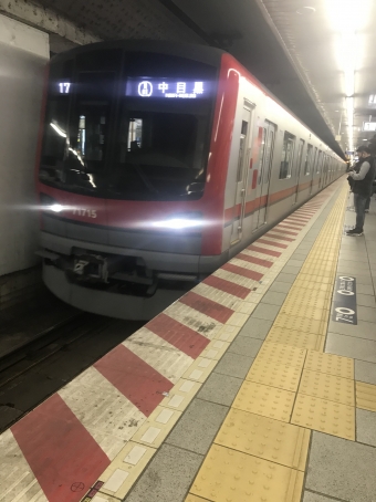 人形町駅から中目黒駅の乗車記録(乗りつぶし)写真