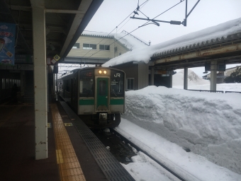 羽前千歳駅から大石田駅の乗車記録(乗りつぶし)写真
