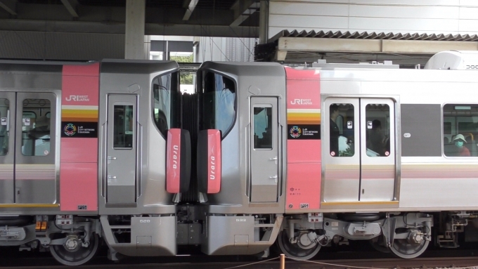 鉄道乗車記録の写真:列車・車両の様子(未乗車)(1)     「乗車後に北長瀬駅にやってきた4両のUrara」