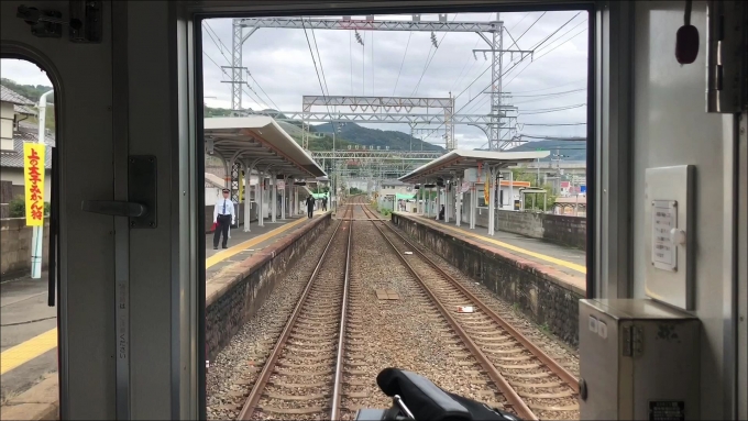 鉄道乗車記録の写真:車窓・風景(1)          「前面展望映像より、上ノ太子駅臨時停車の場面をカット。」