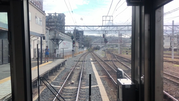 鉄道乗車記録の写真:車窓・風景(1)        「前面展望映像より、京都駅発車前のカット。」