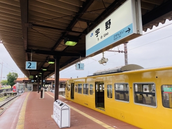 岡山駅から宇野駅の乗車記録(乗りつぶし)写真
