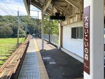 大池いこいの森駅から美佐島駅の乗車記録(乗りつぶし)写真
