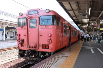 岡山駅から津山駅の乗車記録(乗りつぶし)写真