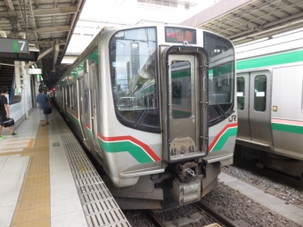 仙台駅から山形駅の乗車記録(乗りつぶし)写真