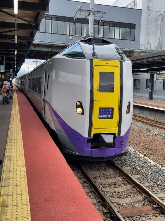 新函館北斗駅から森駅の乗車記録(乗りつぶし)写真