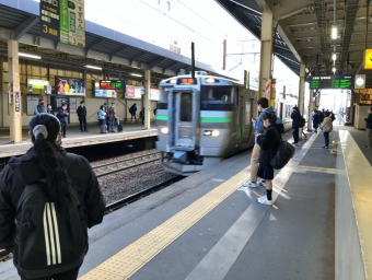新札幌駅から札幌駅の乗車記録(乗りつぶし)写真
