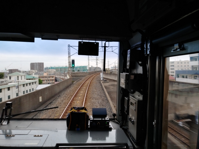 鉄道乗車記録の写真:車窓・風景(3)        「カーブしながら武蔵野線を立体交差していく」