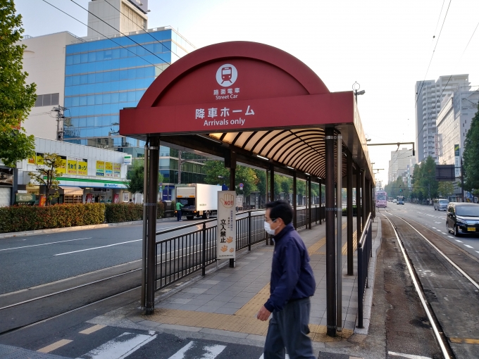 鉄道乗車記録の写真:駅舎・駅施設、様子(3)        「降車専用ホーム」
