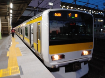 西船橋駅から千葉駅の乗車記録(乗りつぶし)写真