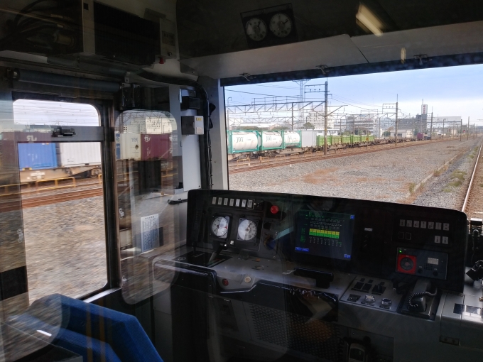 鉄道乗車記録の写真:車窓・風景(3)        「最後車両から越谷貨物ターミナルを撮影」