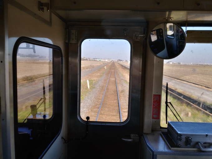 鉄道乗車記録の写真:車窓・風景(3)        「水海道駅から単線になる」