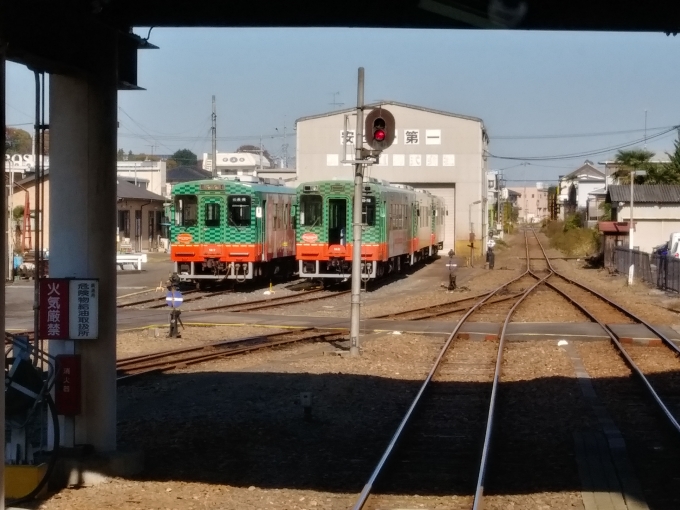 鉄道乗車記録の写真:車窓・風景(13)        「真岡駅構内車両基地」