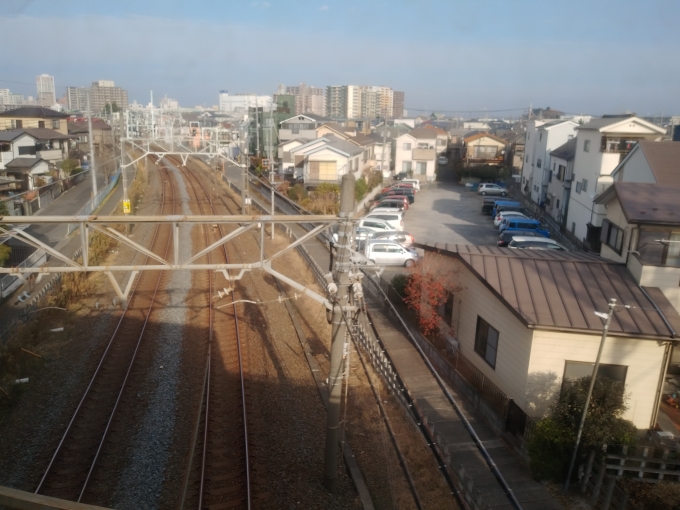 鉄道乗車記録の写真:車窓・風景(6)        「東武伊勢崎線をオーバーパスする」