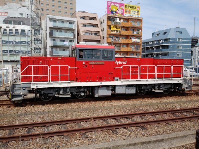 鉄道乗車記録の写真:列車・車両の様子(未乗車)(2)        「JR貨物HD300型ハイブリッド機関車(HD300-34)」