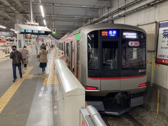日吉駅から菊名駅の乗車記録(乗りつぶし)写真