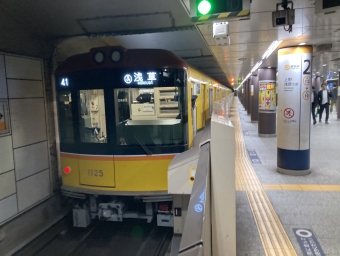日本橋駅から神田駅の乗車記録(乗りつぶし)写真