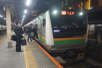 新宿駅から大崎駅の乗車記録(乗りつぶし)写真