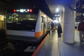 新宿駅から立川駅の乗車記録(乗りつぶし)写真