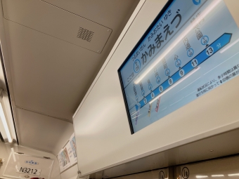 上前津駅から上小田井駅の乗車記録(乗りつぶし)写真