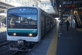 佐和駅から勝田駅の乗車記録(乗りつぶし)写真
