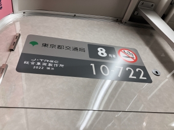 岩本町駅から森下駅の乗車記録(乗りつぶし)写真