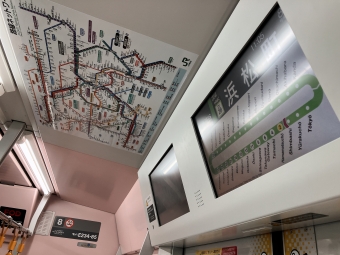 新橋駅から渋谷駅の乗車記録(乗りつぶし)写真