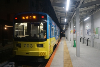 恵美須町停留場から新今宮駅前停留場の乗車記録(乗りつぶし)写真