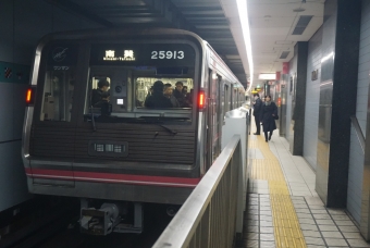 鶴橋駅から新深江駅の乗車記録(乗りつぶし)写真