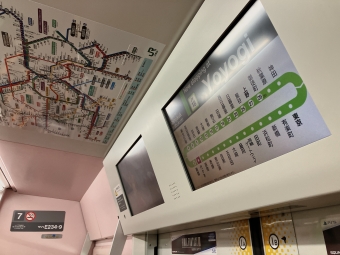 代々木駅から新宿駅の乗車記録(乗りつぶし)写真