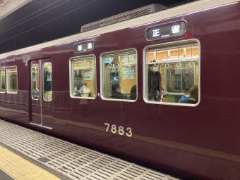 西向日駅から富田駅の乗車記録(乗りつぶし)写真