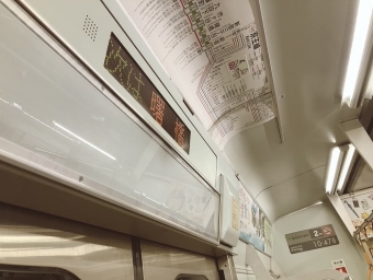 新宿三丁目駅から九段下駅の乗車記録(乗りつぶし)写真