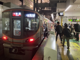 鶴橋駅から大阪駅の乗車記録(乗りつぶし)写真